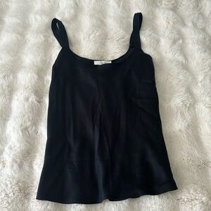Vince black silk tank